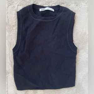 Zara knit sleeveless crop top